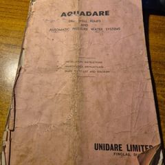 Vintage Aquadare deep well pumps and automatic pressure water systems Manual