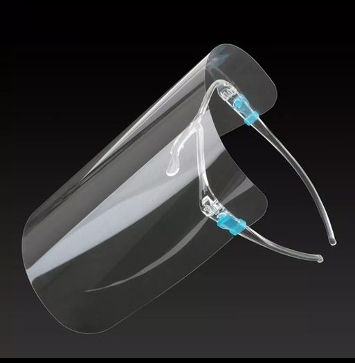 2 Plastic Full Face Shield cover Protective Isolation Mask.