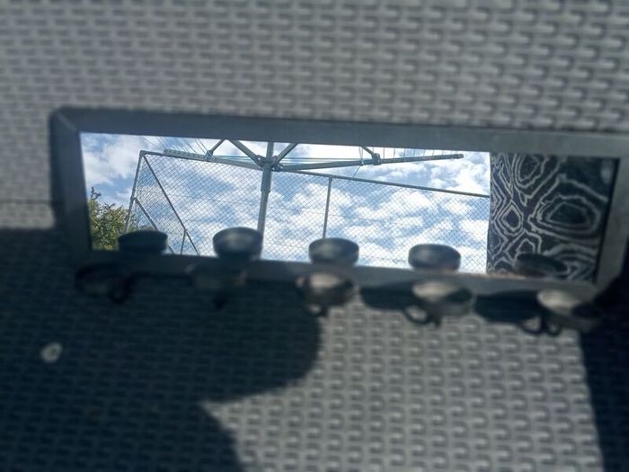 Black Candle Holder/Mirror