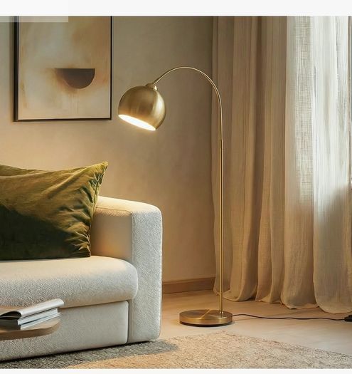 Gold floor lamp