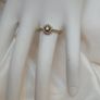 Sparkling Champagne Diamond Halo Ring Image 4