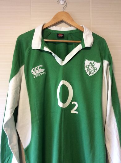 Ireland Rugby Jersey. Triple Crown Winning Jersey Year 2007. Official Canterbury IRFU Home Jersey. Authentic Original From The Time. Not A Modern Day Remake.