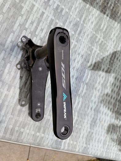 Shimano R7100 165mm crankset and INPEAK power meter