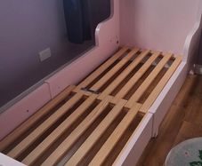 Ikea Busunge Extendable Child's Bed and Mattress