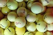 50 Mixed Brand, Yellow/Luminous Golf Balls, Grade A