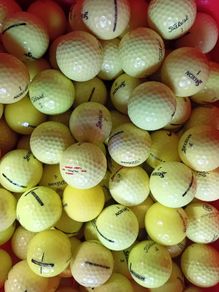 50 Mixed Brand, Yellow/Luminous Golf Balls, Grade A