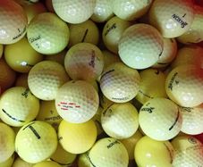 50 Mixed Brand, Yellow/Luminous Golf Balls, Grade A