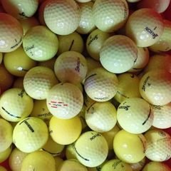 50 Mixed Brand, Yellow/Luminous Golf Balls, Grade A