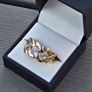 Vintage 9ct Yellow Gold Gents Celtic Knot Diamond Ring Image 3