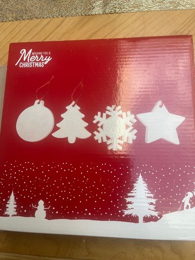 Plain Ceramic Christmas Ornament Pack