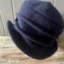 cloche bucket hat with a flower decoration 100% virgin wool Seeberger new Image 3