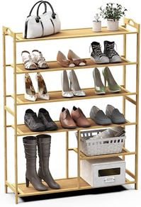 Shoe Rack, Bamboo Shoe Racks Storage, 6 Tier Shoes Shelf Organizer (FREE POSTAGE)