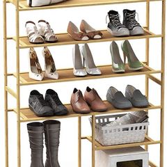 Shoe Rack, Bamboo Shoe Racks Storage, 6 Tier Shoes Shelf Organizer (FREE POSTAGE)
