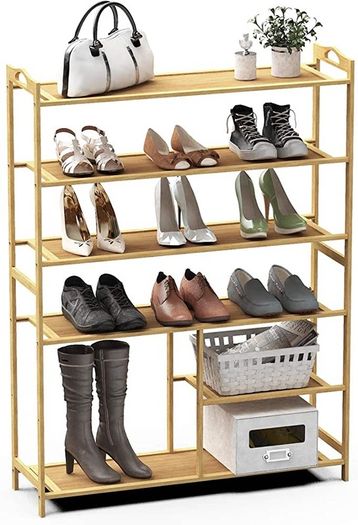 Shoe Rack, Bamboo Shoe Racks Storage, 6 Tier Shoes Shelf Organizer (FREE POSTAGE)