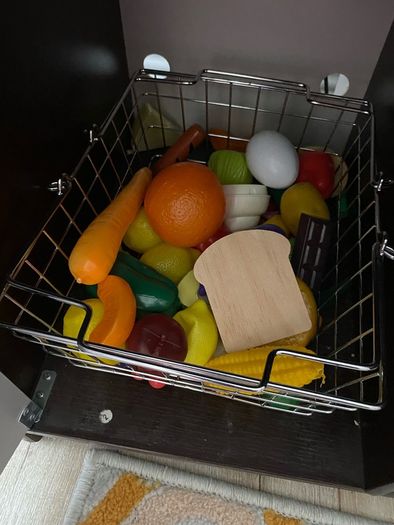 Wooden toy kitchen