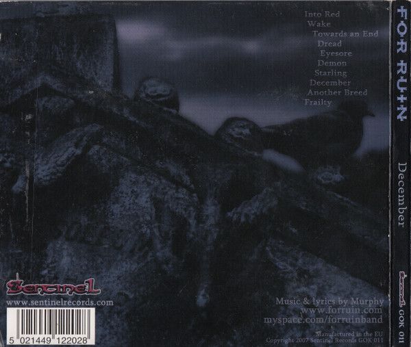 For Ruin "December" CD Album Digipak