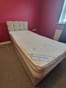 single bed with mattress