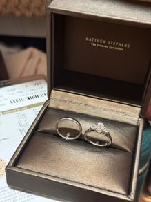 Trilogy Diamond Platinum Engagement & Wedding Ring Set
