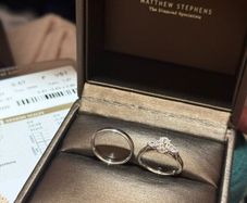 Trilogy Diamond Platinum Engagement & Wedding Ring Set