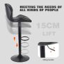 Bar Stools Set of 2 Bar Chairs,Modern Height Adjustable Kitchen Stools With Backs, Swivel Faux Leather Kitchen Island Chairs(All Black) Image 4