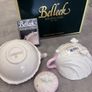 Rare Neptune Pink Tea for one set 2011 Belleek Masterpiece collection Image 2