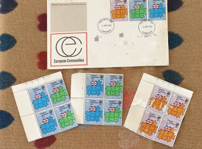 UK 1st Day Cover & Blocks (#1) 1973