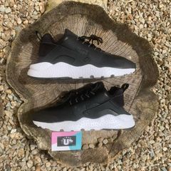 Premium Nike Air Huarache Black Leather