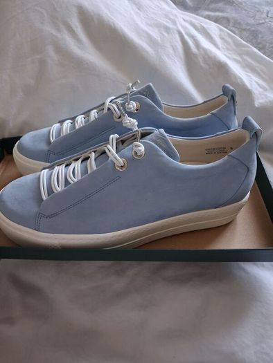 Paul Green Leather Sneakers - Light Blue - UK 6 - BNWT RRP 199
