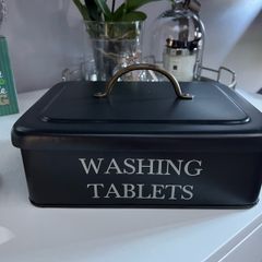 Washing tablets  metal container (Garden Trading brand )
