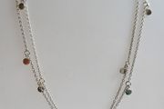 Vintage Sterling Silver 925 Long Dangles Charms Necklace  Length 19" - 4,6g