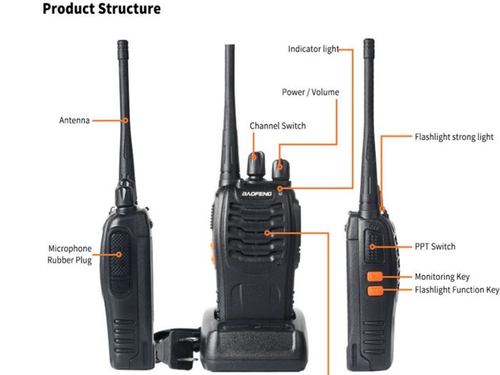 Pro Two-Way Radio 400-470MHz Walkie Talkie