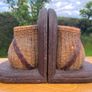 vintage fishing creel book ends Image 4