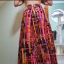 Vintage 70s psychedelic geometric maxi skirt Image 2