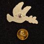 Dove of peace , pin back badge. Image 2