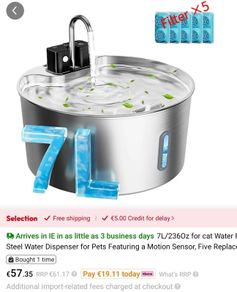 Dog drinking fountain