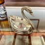 Vintage 1960s Seba Silver Plated Swan Ashtray Dishes Stacking Set England Image 2