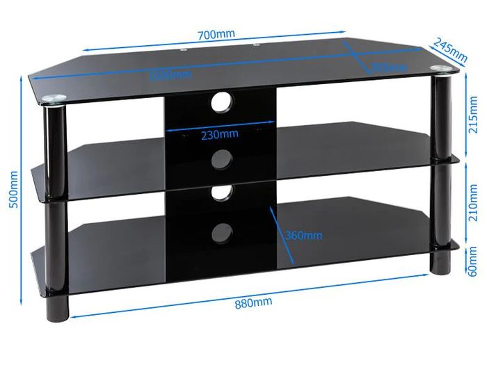 Alphason Essentials 1200 Tv Stand - Ess1200/3-blk