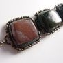 Vintage Scottish agate white metal bracelet Image 2