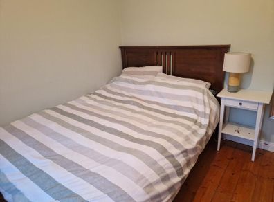 Solid wood double bed frame