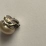 vintage mid century sterling silver pearl clip on earring Image 9