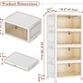 Storage Boxes with Lids 28L4 Tier, Plastic Storage Box with Lid  Stackable Folding Storage Bins with Wheels, Storage Organizer for Bedroom Living Room Study Office Image 3