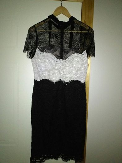 Beautiful black and white lace dress