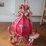 stunning bright pink chandelier ceiling light BNWT Image 2