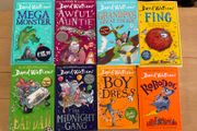 David Walliams Book collection set x8 books including Bad Dad Awful Auntie and The Midnight Gang