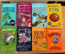 David Walliams Book collection set x8 books including Bad Dad Awful Auntie and The Midnight Gang