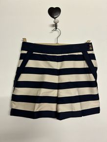 H&M navy/cream striped shorts, size Eur 36. (Uk8)