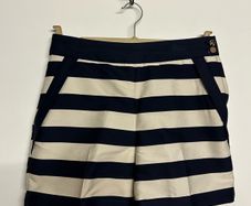 H&M navy/cream striped shorts, size Eur 36. (Uk8)