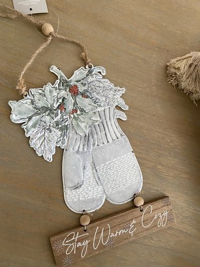 Christmas Hanging Decor Mittens