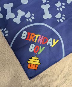 Blue bandana and gotcha day bandanas