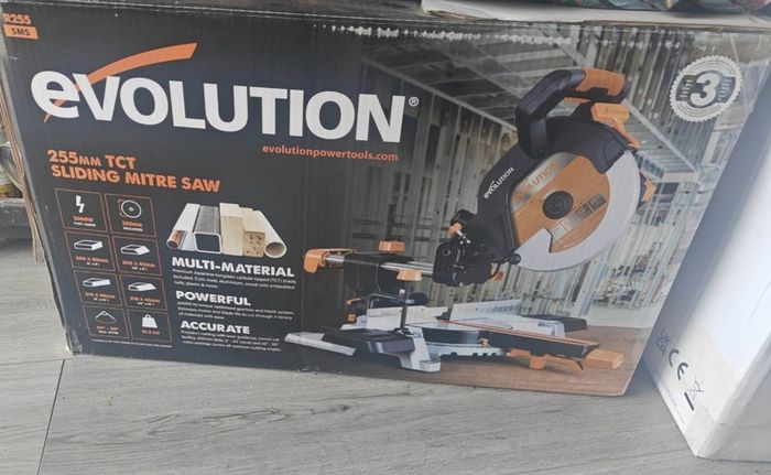 Evolution 255mm Tct Sliding Mitre Saw